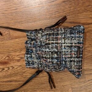 Vince camuto metallic Tweed bag